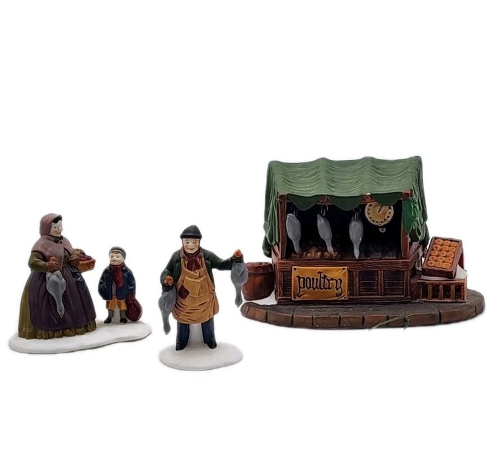 Department 56 Poultry Market Heritage Village 5559-0 Set Of 3 Original Box VTG